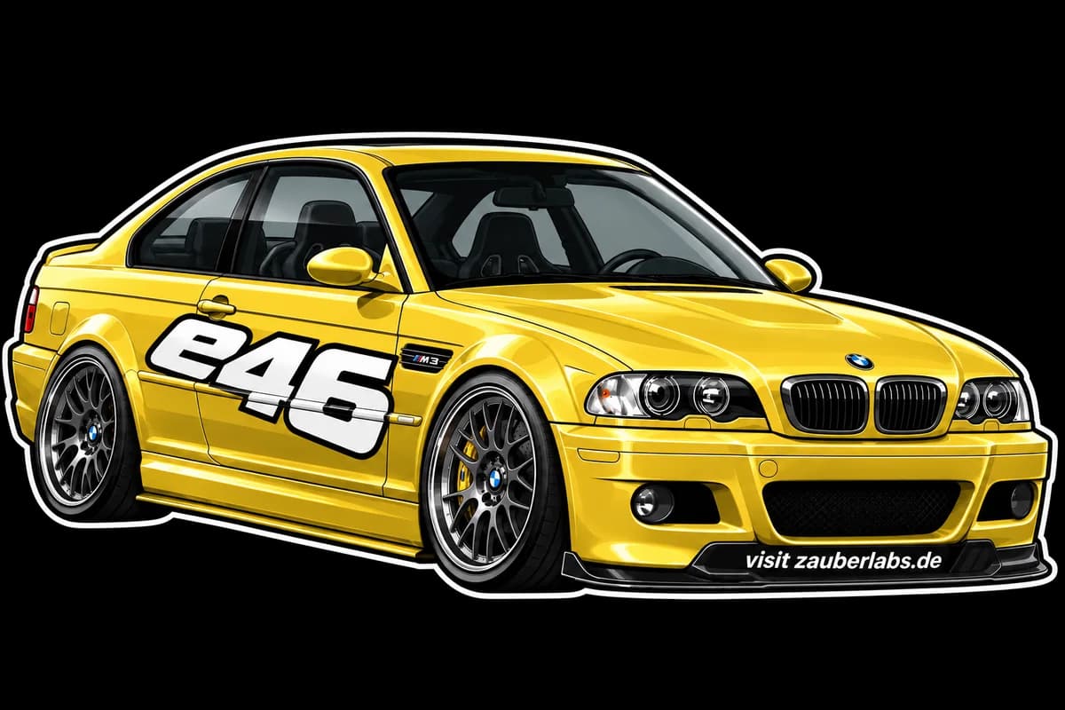 E46 M3 – Sticker, Gelb
