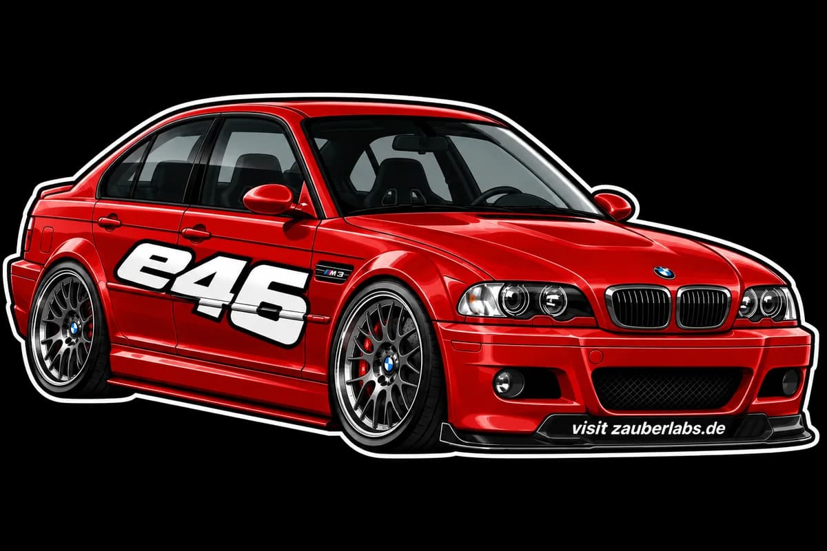 E46 Limousine – Sticker, Rot